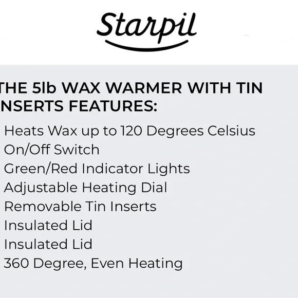 New in Box Starpil Wax Warmer